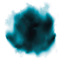 black oil and water splash. abstract ink in cyan color. vector eps 8