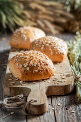 Delicious and healthy buns made of oat flakes