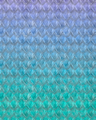 purple turquoise gradient mermaid or fish scales, bright trendy summer pattern with reptilian scales, perfect for scrapbooking, wallpaper, greeting cards, stationary or fabric © Sunnydays