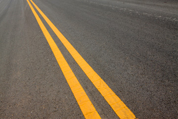 yellow double solid line