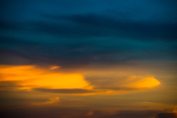 Evening sky with Clouds in golden hour