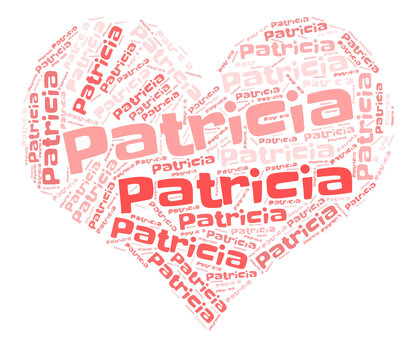 Patricia word cloud in heart shape 