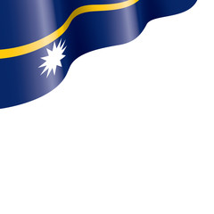 Nauru flag, vector illustration on a white background