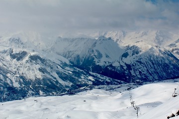 France, French Alps, Tarentaise Valley, Savoie, March 10, 2017