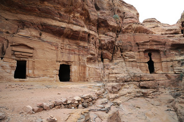 Ancient city of Petra carved out of the rock, Jordan