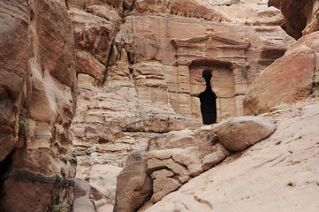 Ancient city of Petra carved out of the rock, Jordan