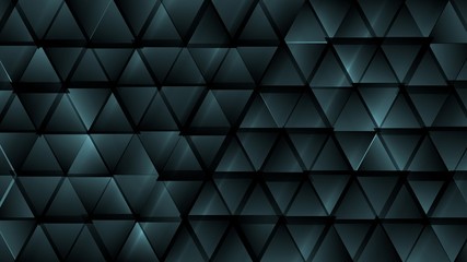Obraz premium Dark blue abstract tech triangles background