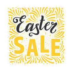 easter sale lettering. Banner template . Spring religious holiday