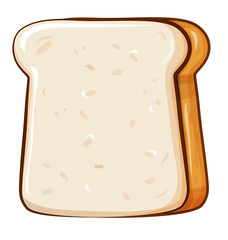 bread cartoon on white background