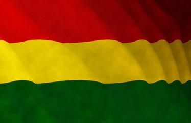 Illustration of a flying Bolivian flag