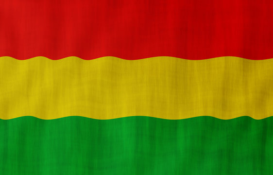 Illustration of a flying Bolivian flag