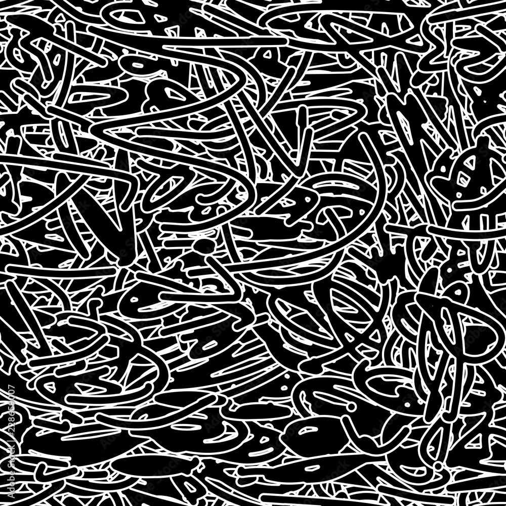 Poster abstract scribble background, seamless pattern for your design