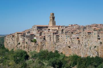 Fototapeta na wymiar Medieval town of Pitigliano in summer, Tuscany, Italy