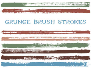 Paint ink brush strokes isolated design elements.