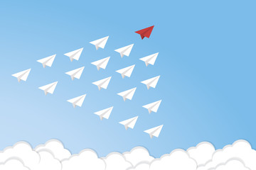 Leadership concept, standing out from the crowd.