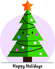 Christmas tree vector illustration