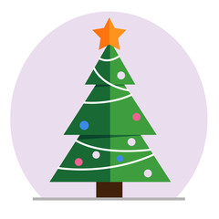 New year tree illustaration