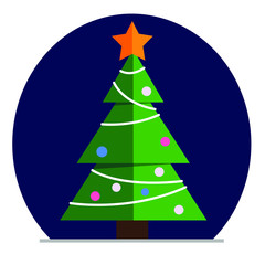 Christmas tree vector illustration