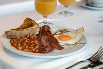 breakfast in a restaurant