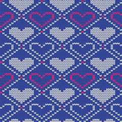 Knitted seamless pattern for sweater. Vector eps10