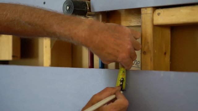 Cinematic Closeup of Carpenter Doing Renovation Work