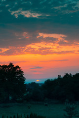Spiegelung im Dachfenster