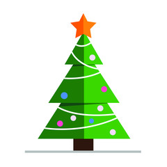 Naklejka na ściany i meble Christmas tree vector illustration