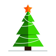 Obraz premium Christmas tree vector illustration