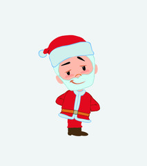 Santa Claus smiling peacefully.