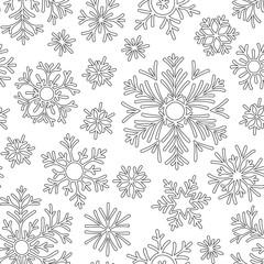 Christmas pattern from snowflakes