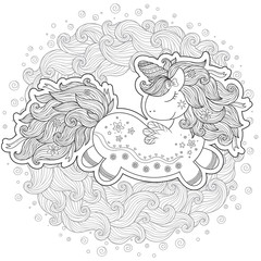 Unicorn magical animal.