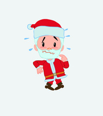 Santa Claus, scared. 