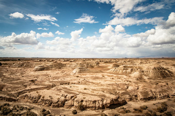 Moon landscape with beautiful sky in Morocco