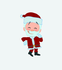 Santa Claus with funny expression. 