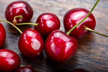 sweet cherries closeup
