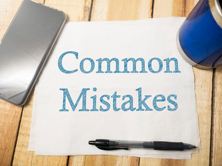 Common Mistakes, Motivational Words Quotes Concept