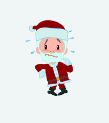 Santa Claus, scared. 