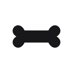 dog bone black symbol isolated on white background logo fill