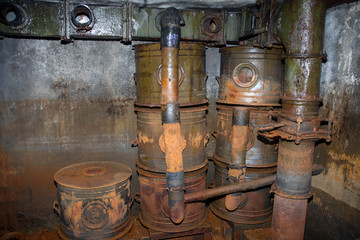 An abandoned bunker, an old military pillbox, an infantry weapon preserved after the war