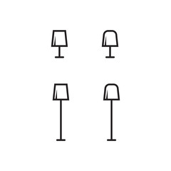 Icon Set Lamp, Vector, EPS 10