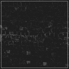 Grunge black Brick wall background vector.