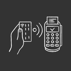 NFC payment chalk icon