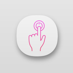 Power button click app icons set