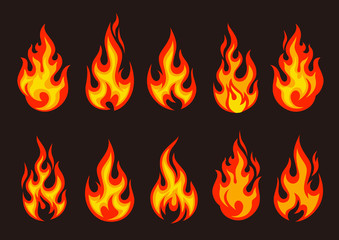 炎のアイコン　セット