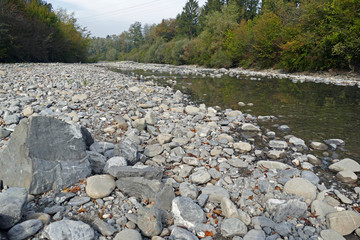 Frutz bei Niedrigwasser (Rankweil)