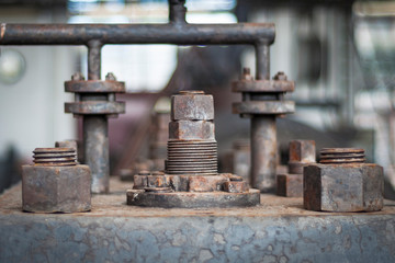 Fototapeta na wymiar old rusty pipes and valves