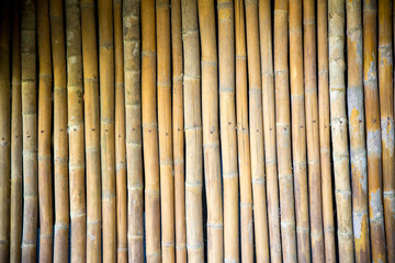 bamboo fence background.Woven bamboo made in Asia.a partition made of bamboo texture with natural patterns.