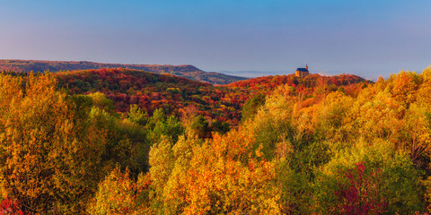 October in Franconia, Germany. Golden Sunrise in Oberfranken