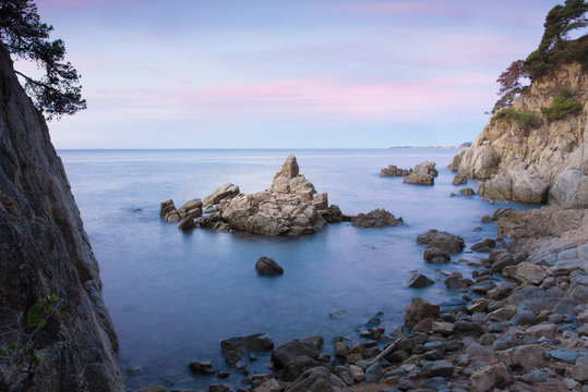 Spain, Catalonia, Lloret de Mar, Cala Trons