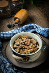 Traditional polish sauerkraut (bigos).